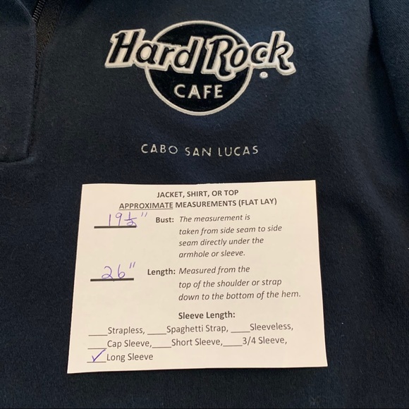 HARD ROCK CAFE Quarter Zip Pullover Size Large - Picture 11 of 11